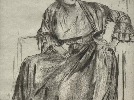 布罗克赫斯特版画人物《热纳维耶芙像》