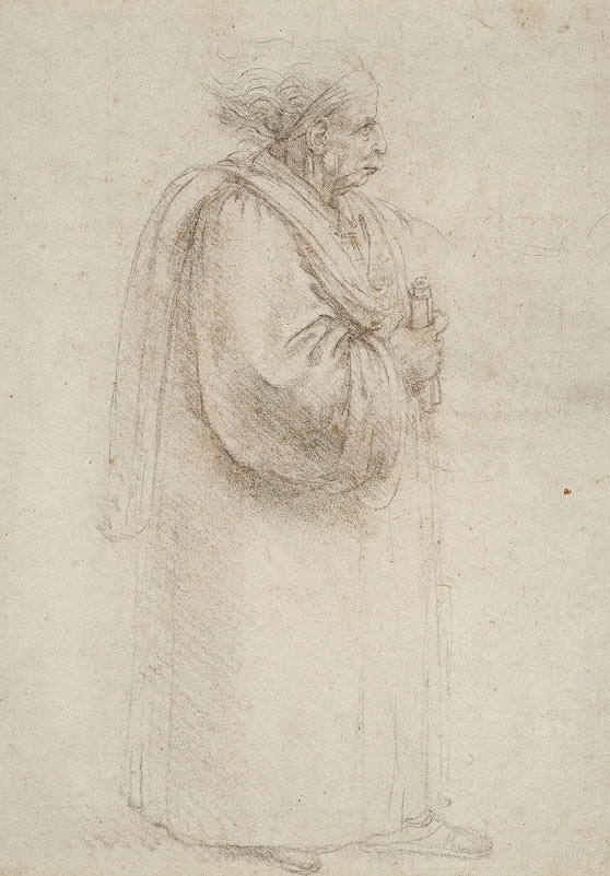 达·芬奇蚀刻版画《老人的侧面》