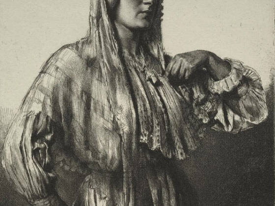 布罗克赫斯特版画人物《阿尔米纳肖像画》