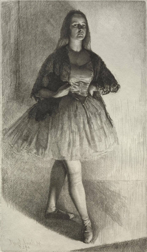 布罗克赫斯特蚀刻版画人物《舞蹈者》