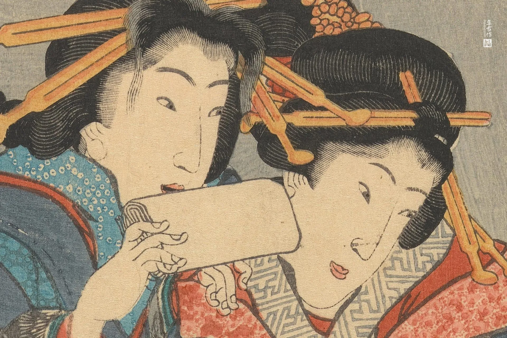 歌川国贞《第三幕》高清局部 (1)
