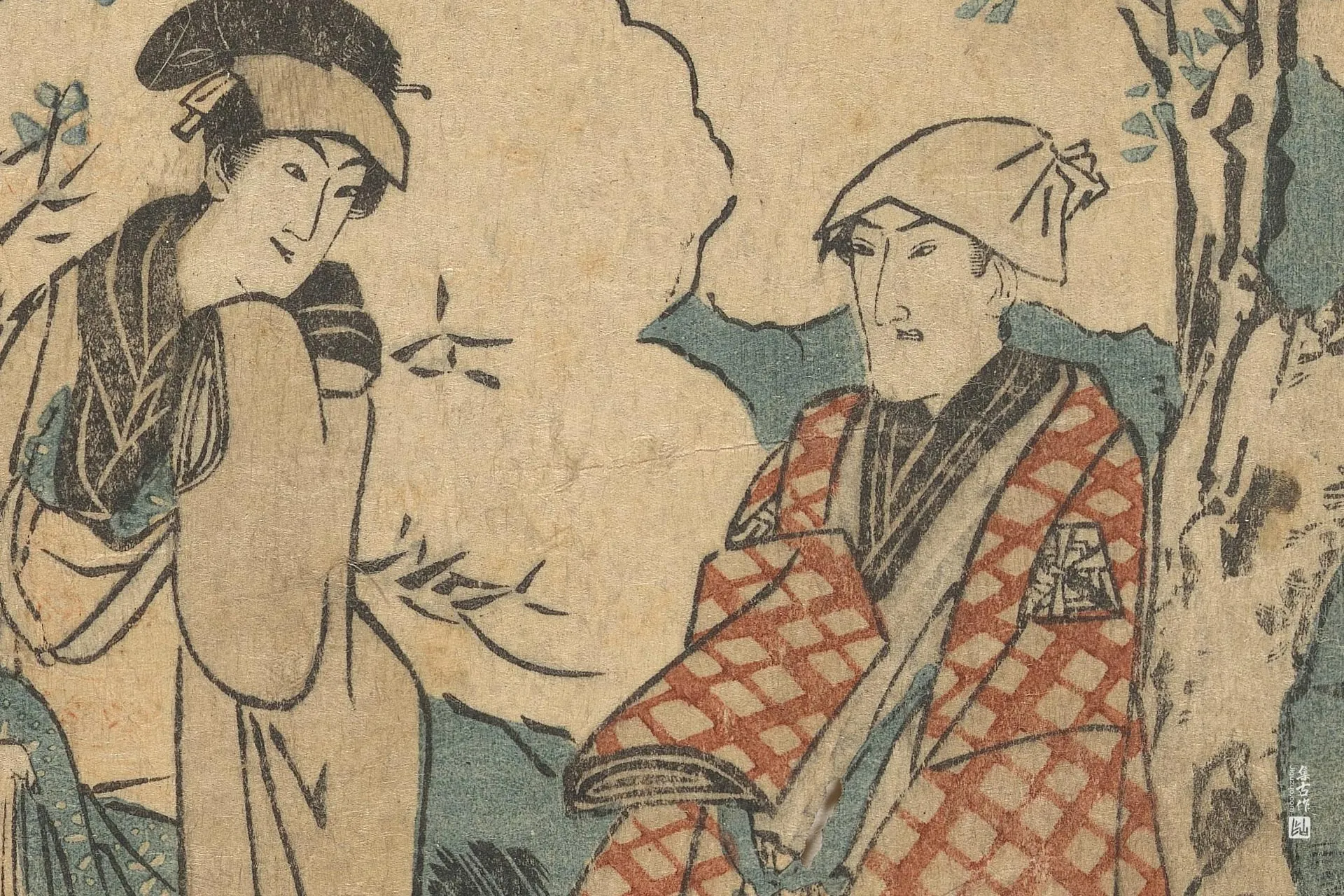 歌川国贞《江户八大名胜概览》高清局部 (3)