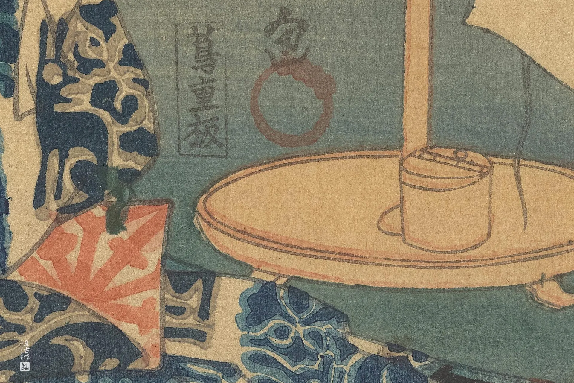 歌川国贞《在梳妆台上》高清局部 (3)