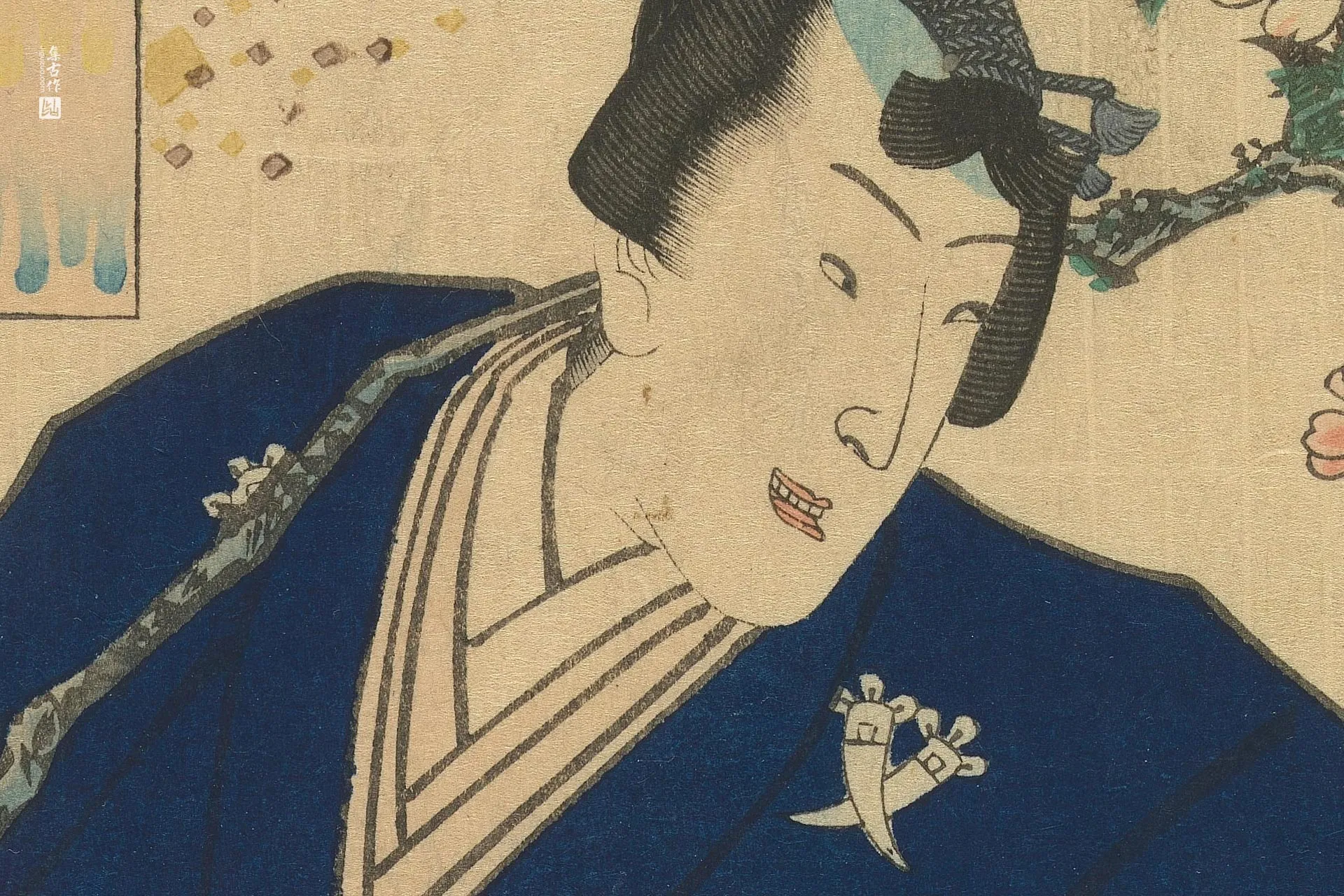 歌川国贞《落花村》高清局部 (1)