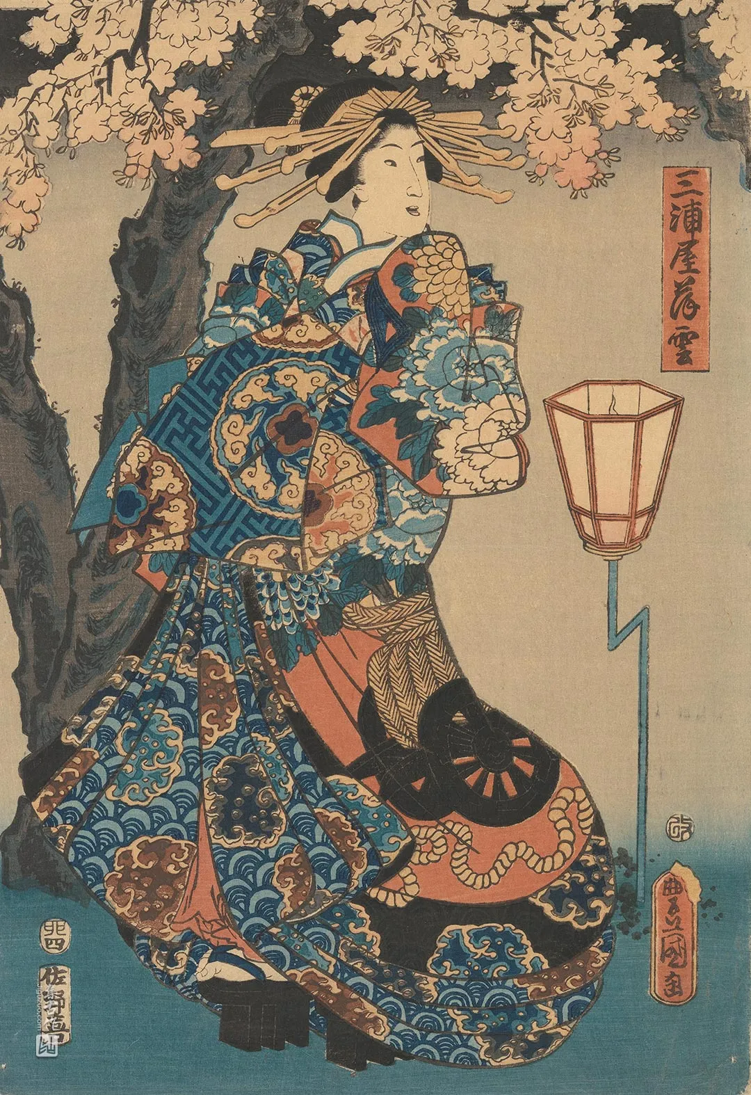 歌川国贞《三浦家妓女薄云》