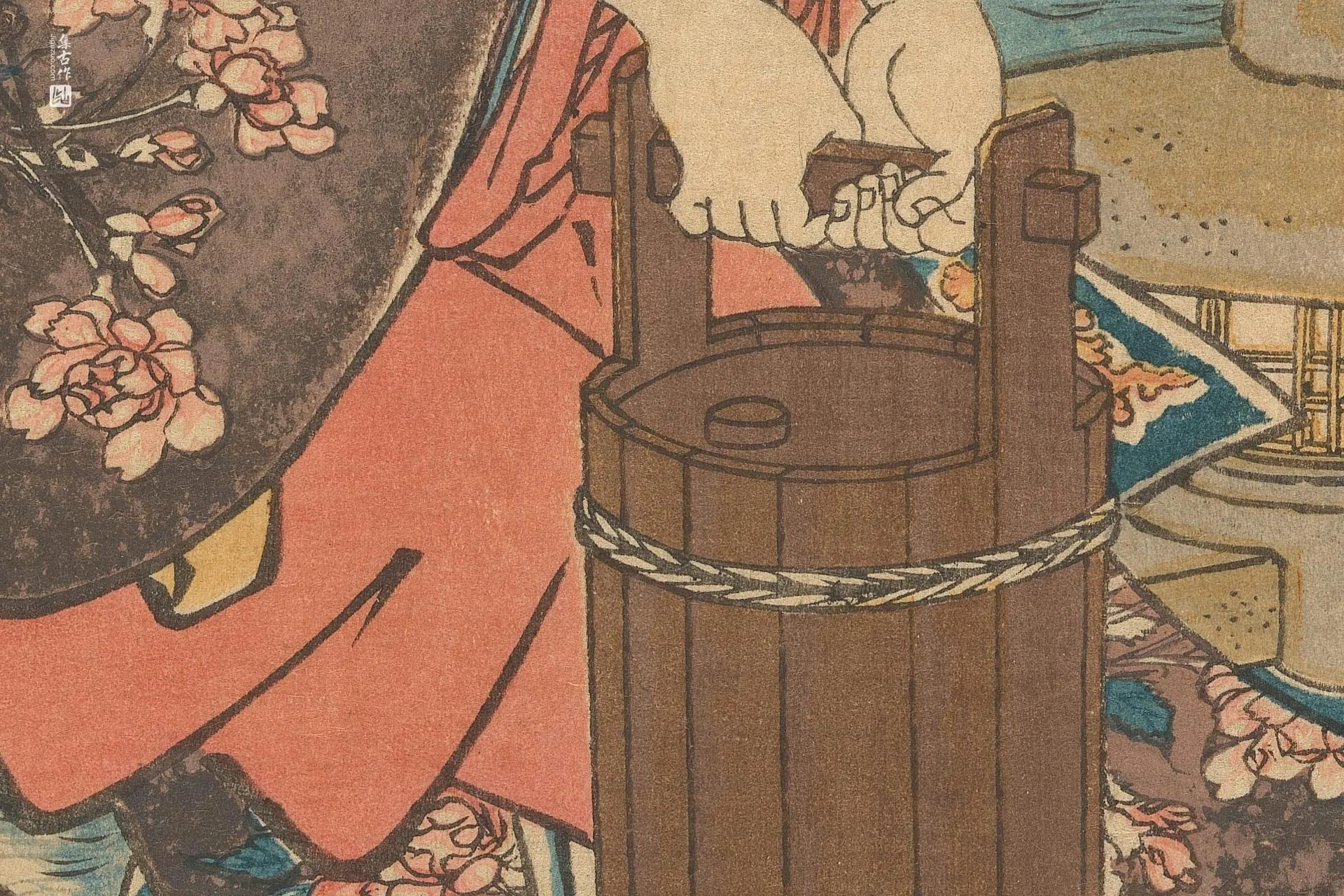 歌川国贞《花园中的花卉游戏》高清局部 (3)