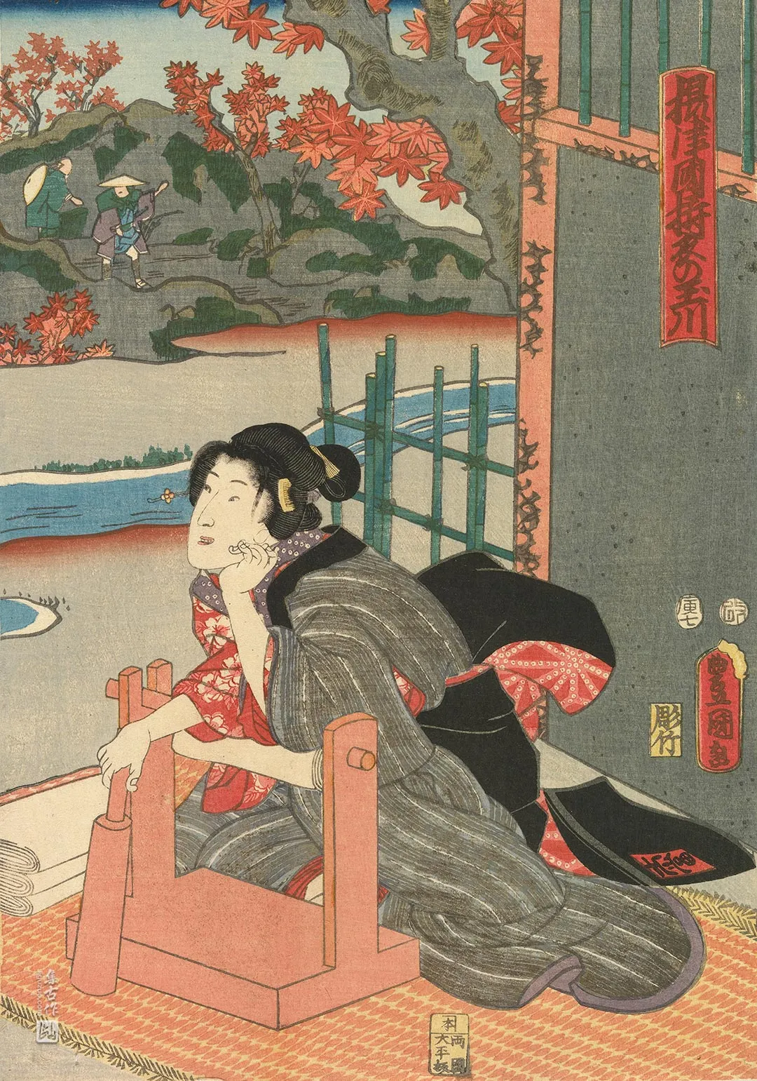歌川国贞《凝望的女子》