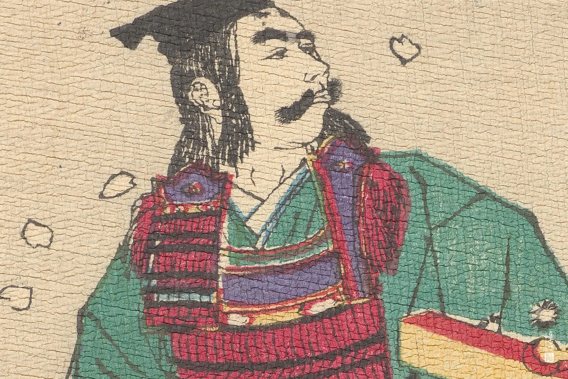 月冈芳年《角海老楼的花魁小紫》高清局部 (2)