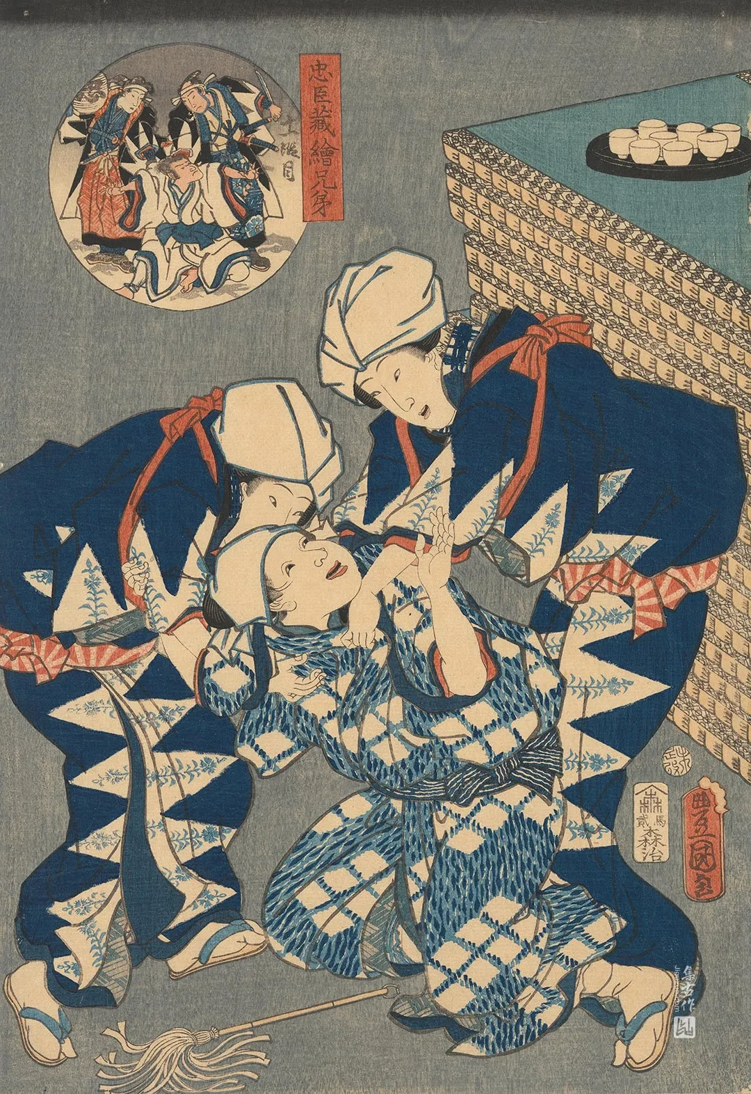 歌川国贞《忠诚家臣仓库的匹配画》