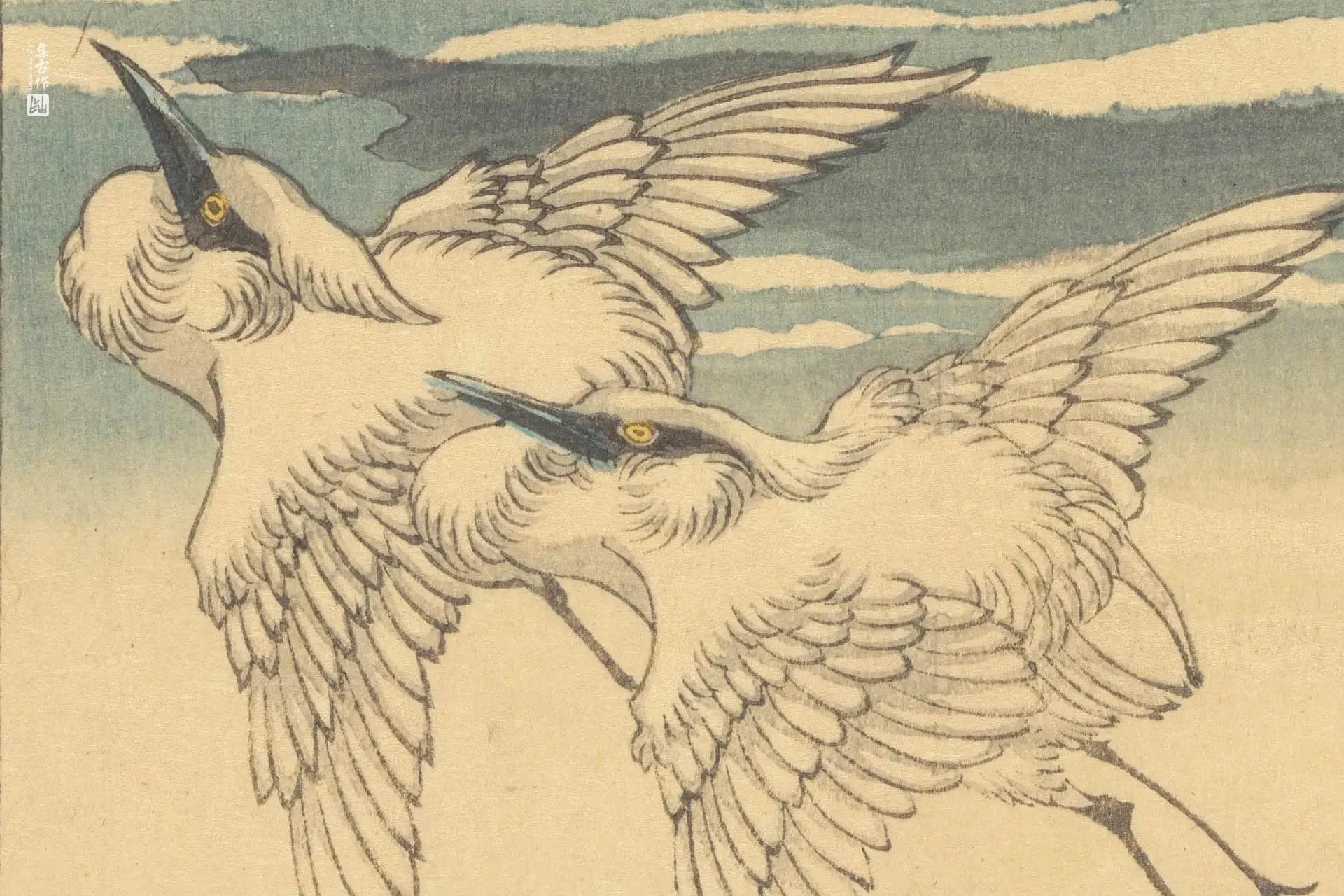 月冈芳年《浅野川纯雪之月——孝女千贺子》高清局部 (3)