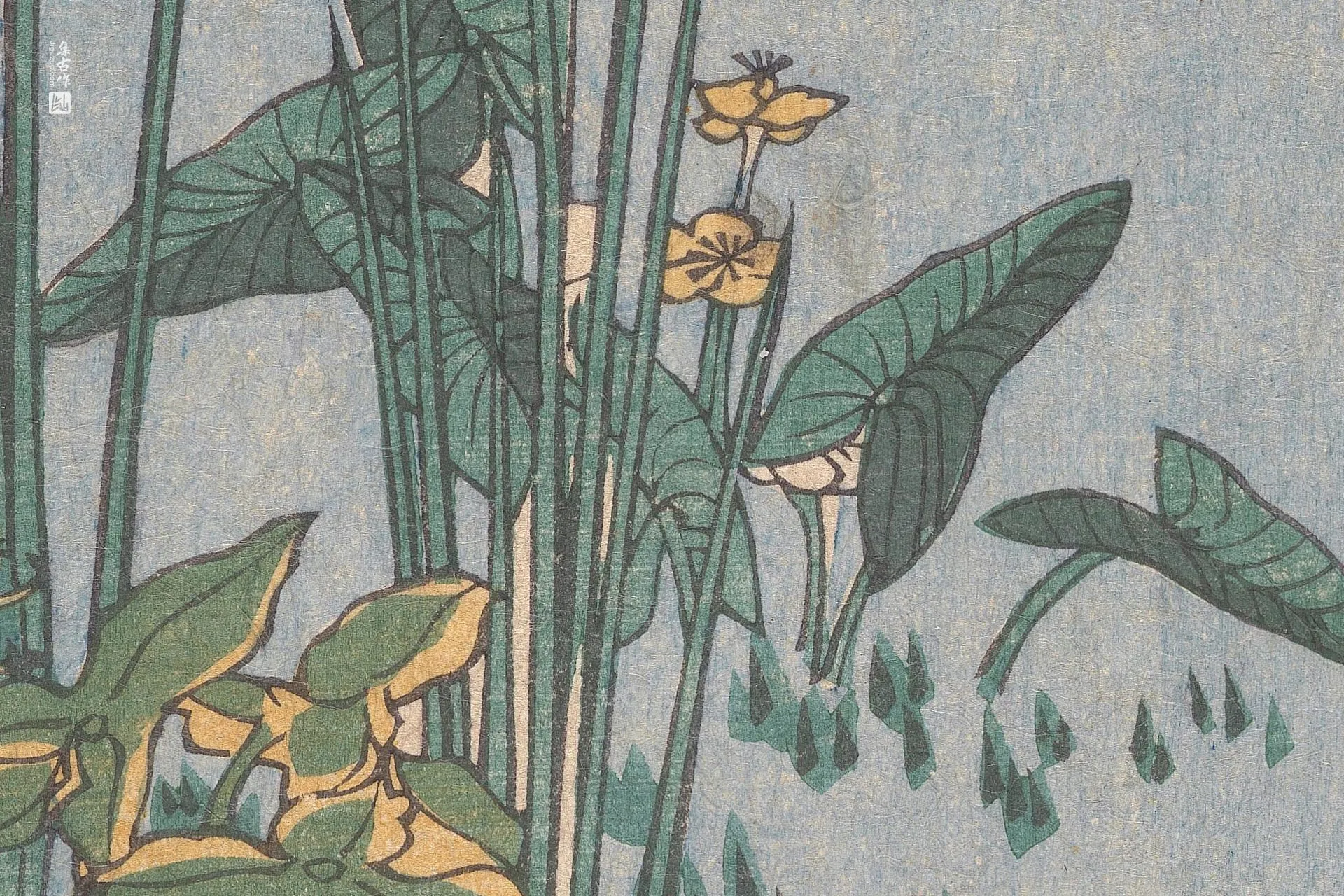 月冈芳年《有城堡的河流》高清局部 (3)