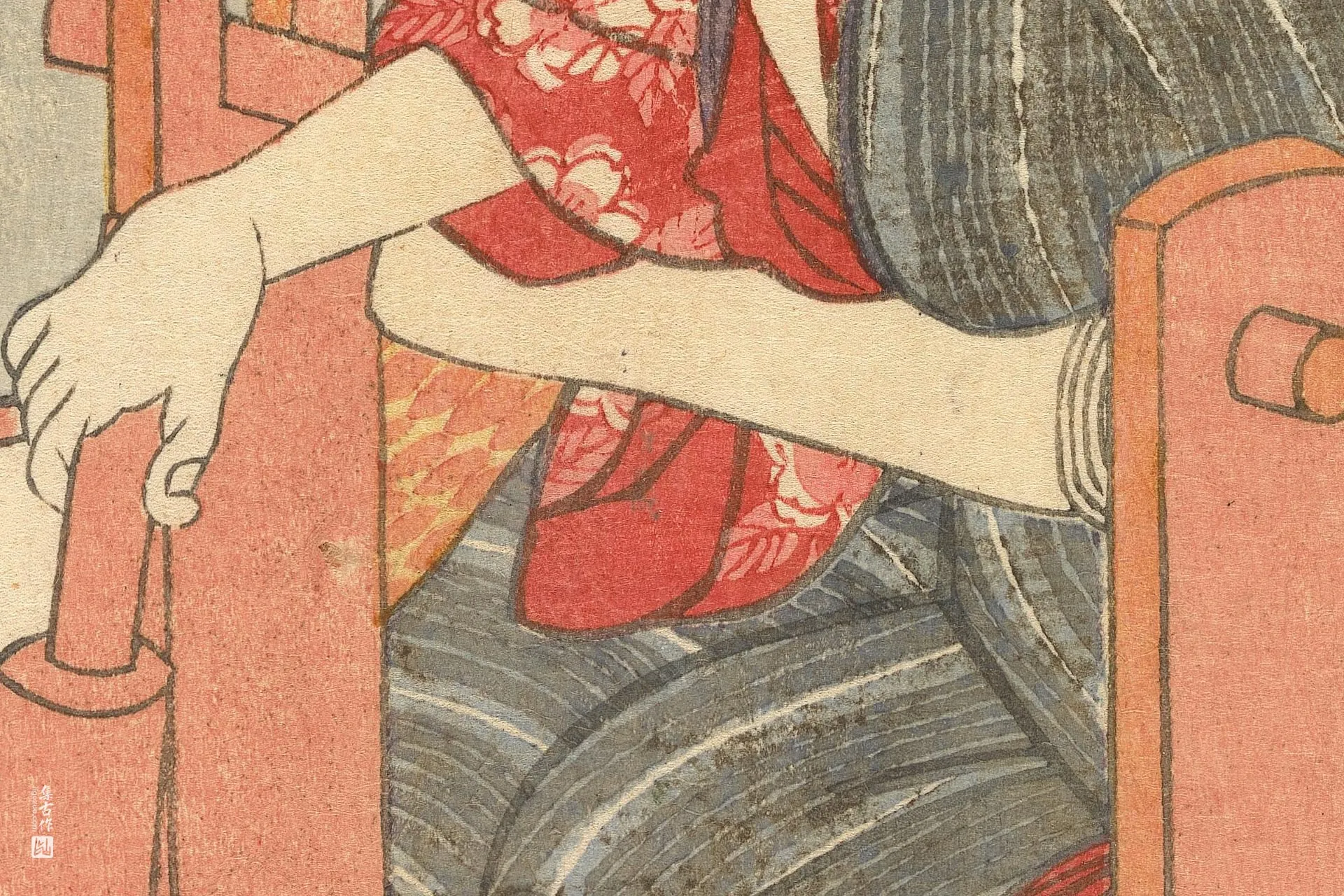 歌川国贞《凝望的女子》高清局部 (3)