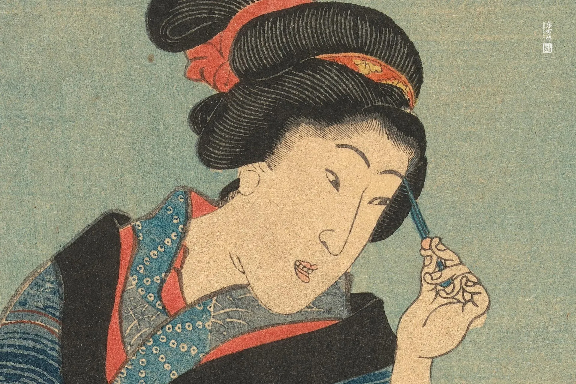 歌川国贞《第六幕》高清局部 (1)