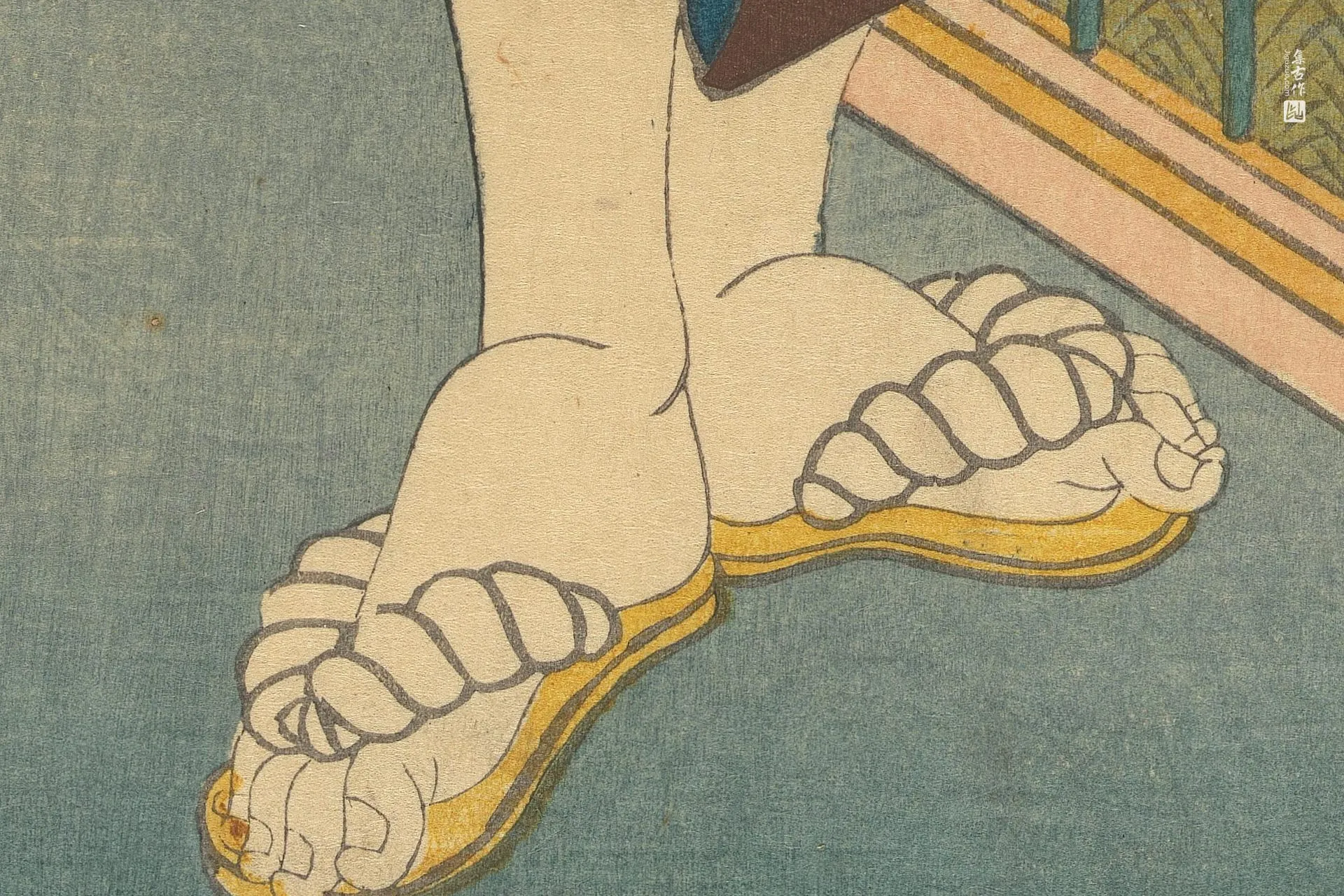 歌川国贞《演员坂东彦三郎饰演寺冈平右卫门》高清局部 (3)