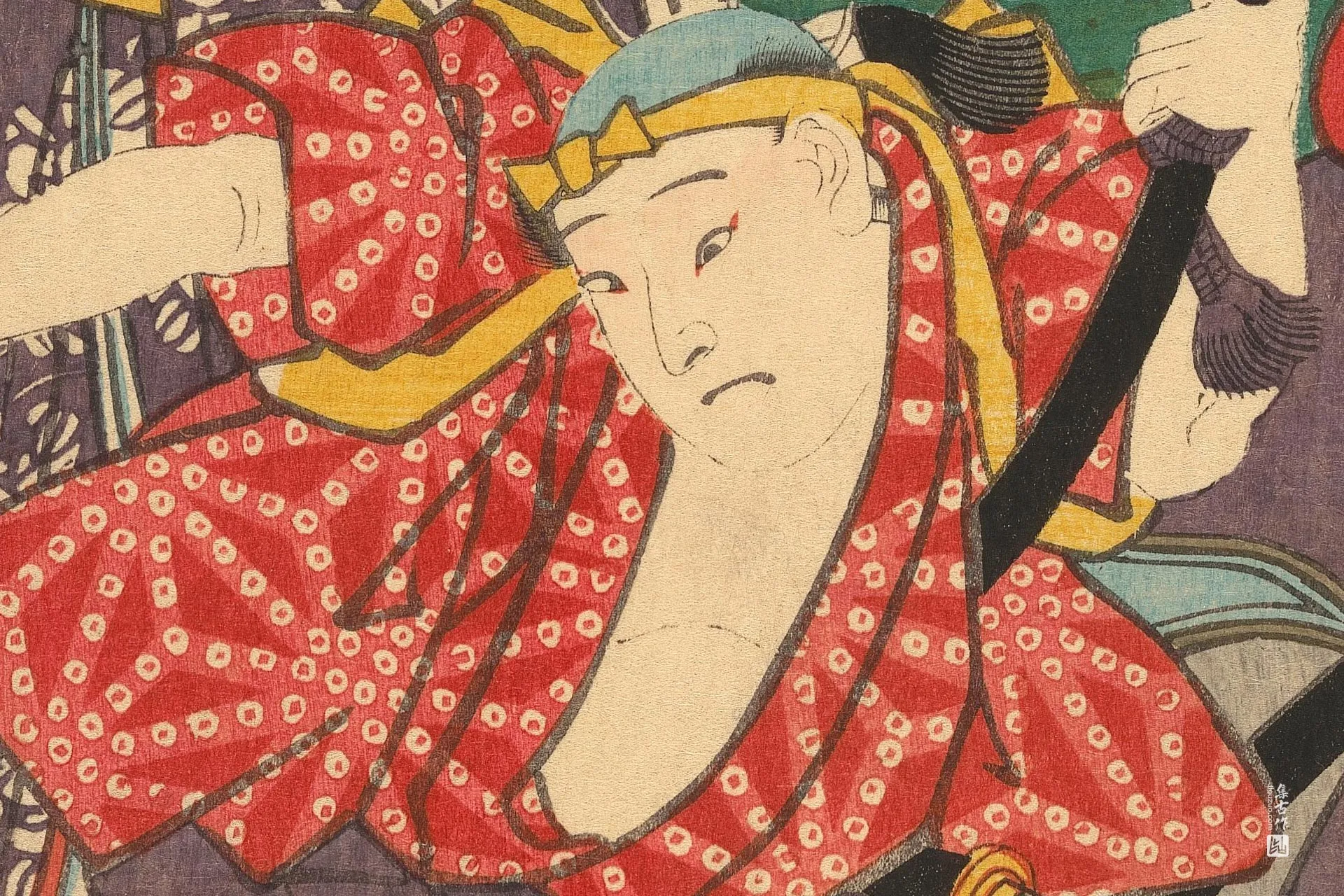 歌川国贞《第三幕》高清局部 (3)