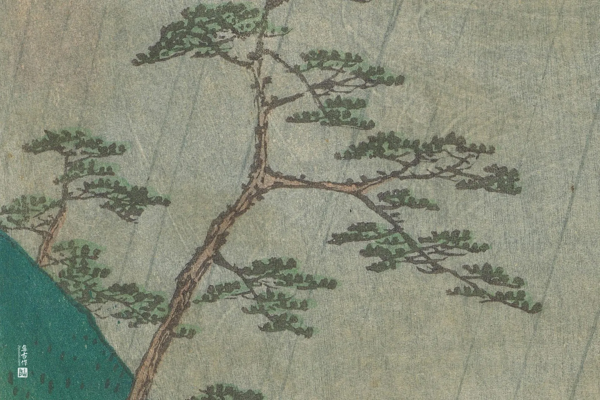 歌川广重《昌平桥与汤岛圣堂》高清局部 (3)