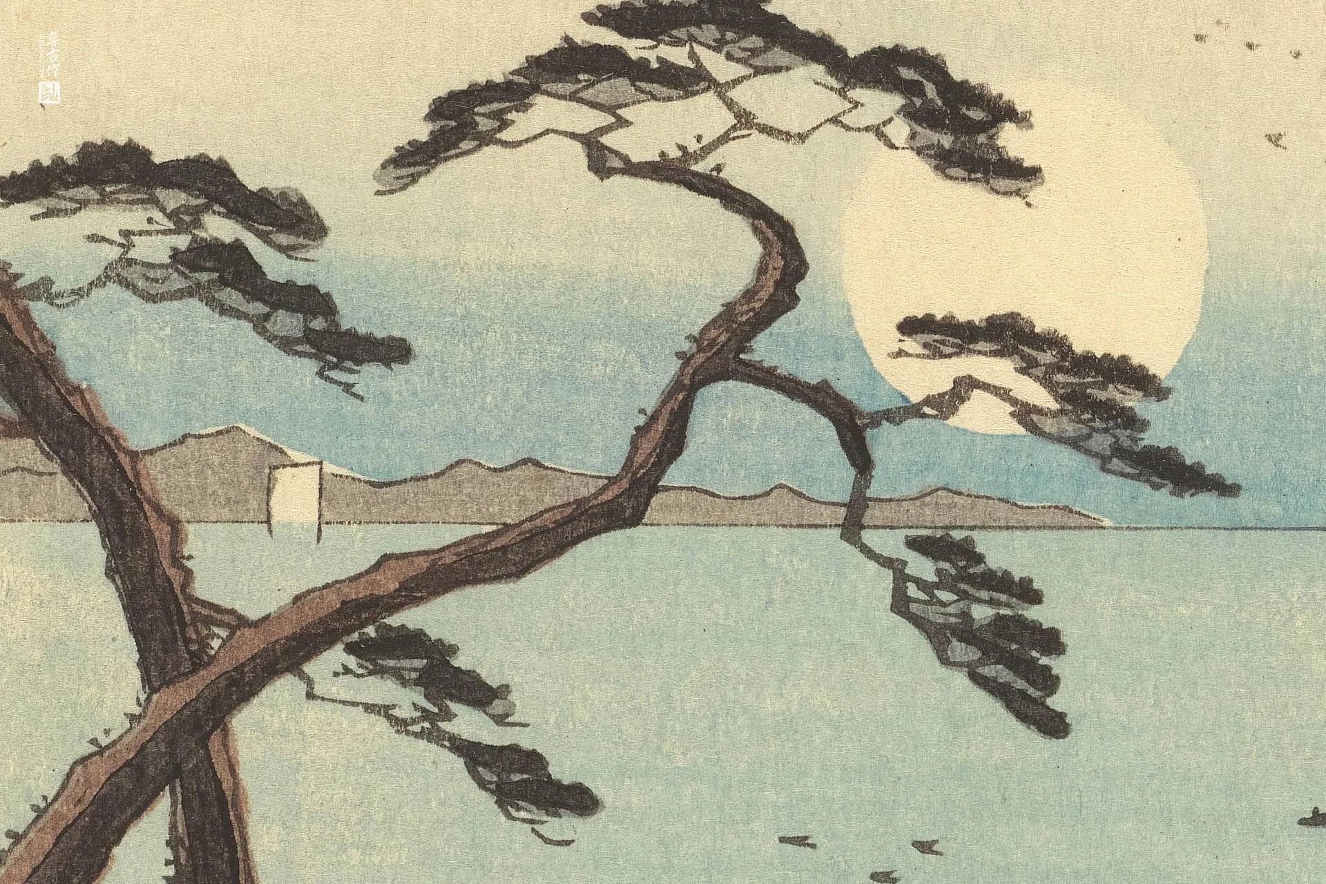歌川广重《白须贺》高清局部 (2)