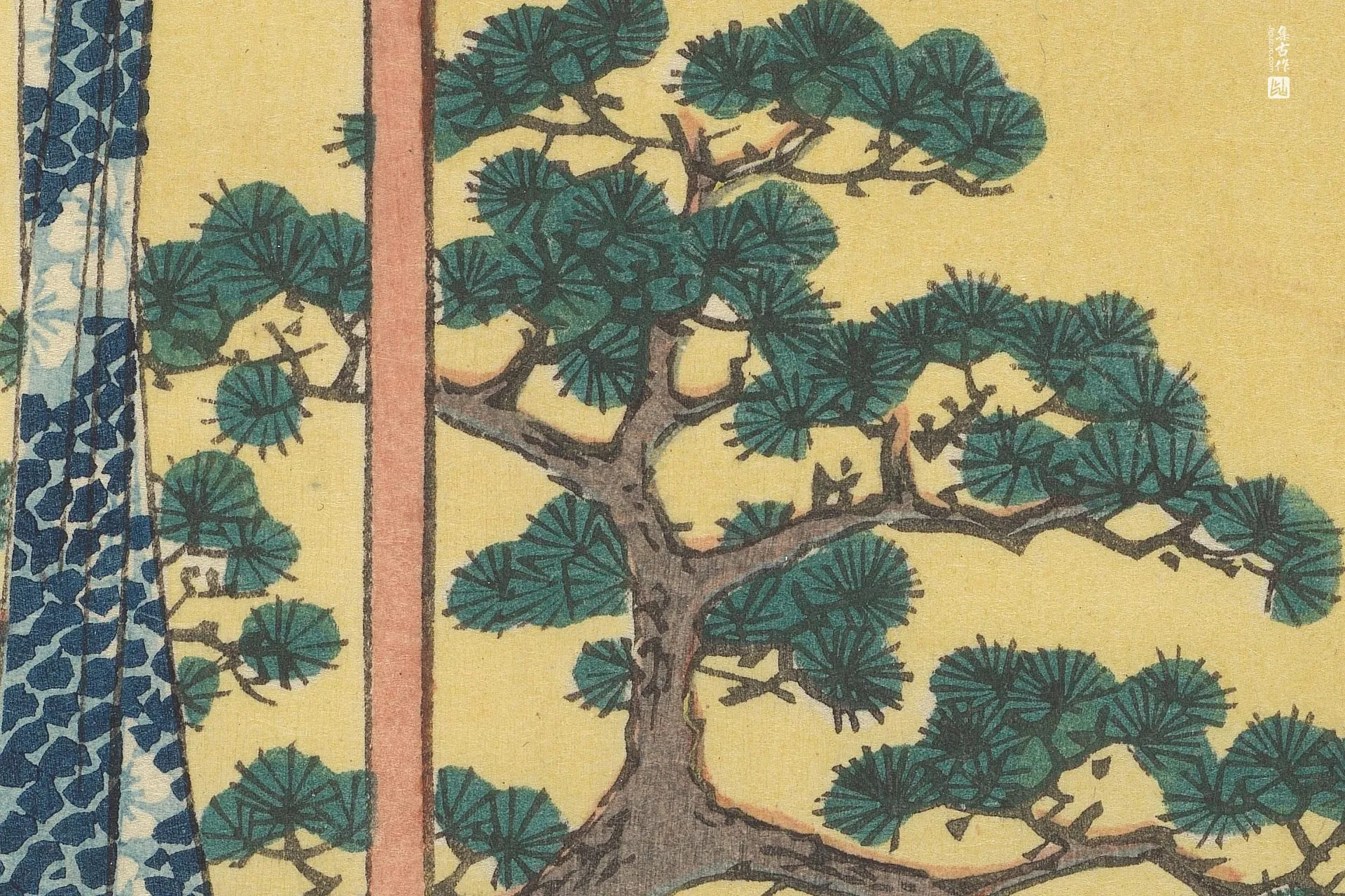 歌川广重《鸣海:名物有松绞染商铺》高清局部 (1)