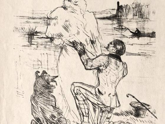 罗特列克版画《告白》