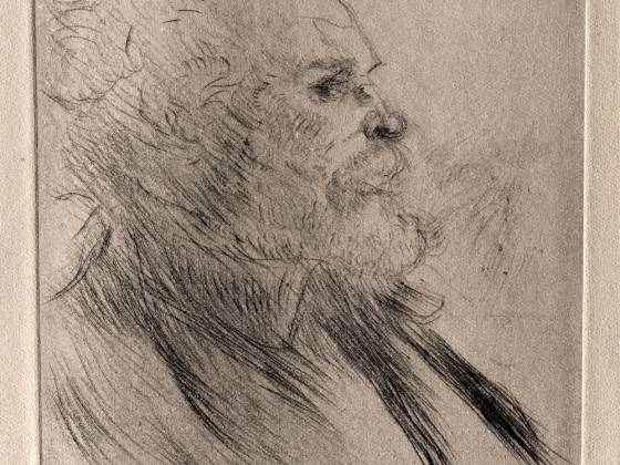 罗特列克版画人物肖像《夏尔·莫兰》