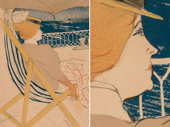 罗特列克版画作品《54号房间的旅客》