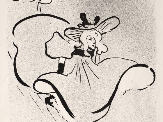 罗特列克石板画《简·艾薇儿》