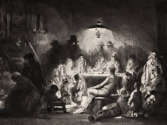 布鲁埃蚀刻版画《弗兰克尼亚马戏团》