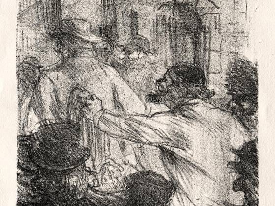 罗特列克版画《西奈山脚下:克拉科夫布市》