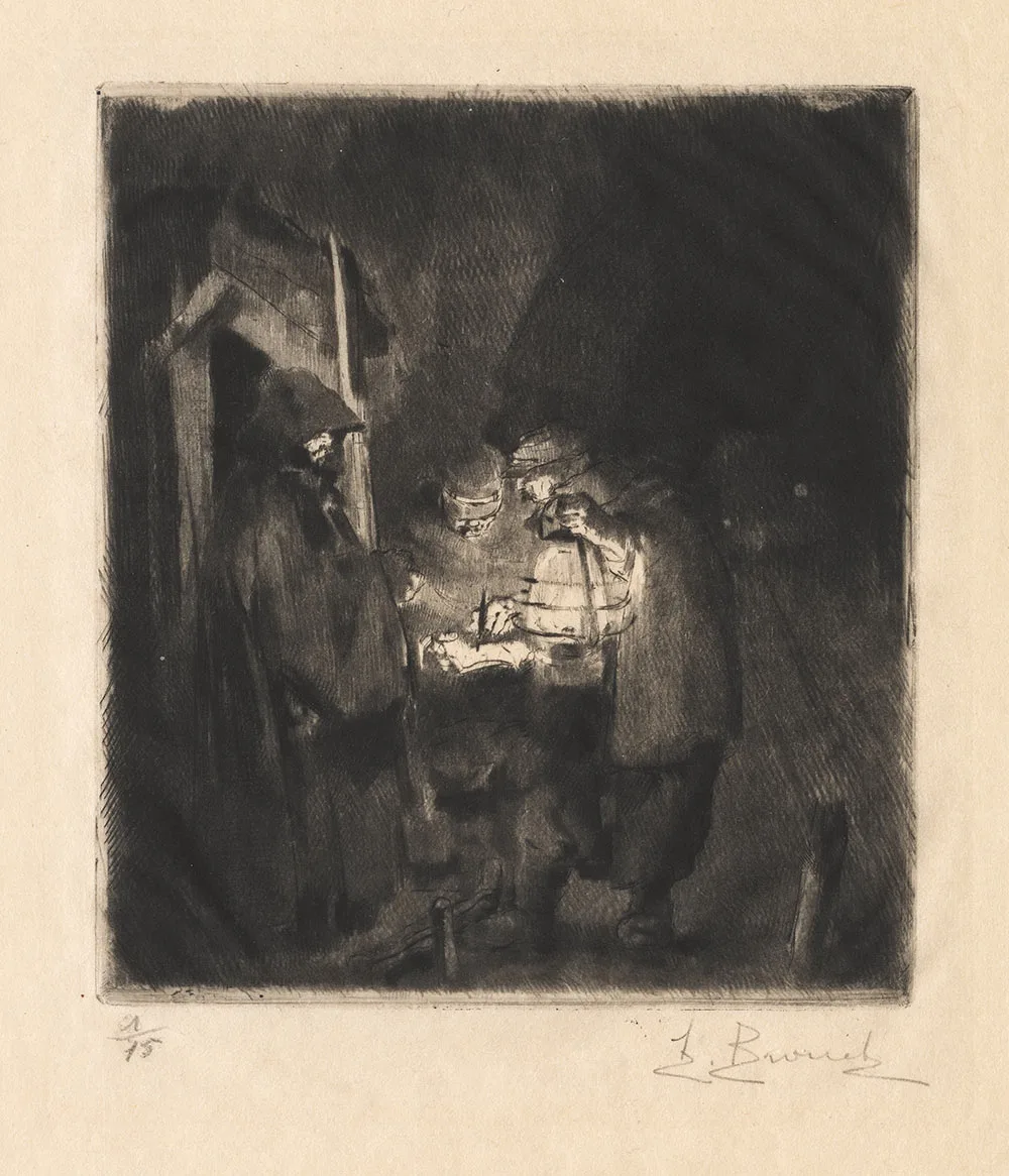 布鲁埃版画《夜巡》