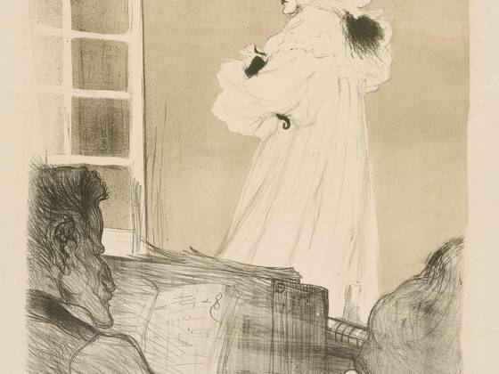 罗特列克石版画《梅·贝尔福小姐》