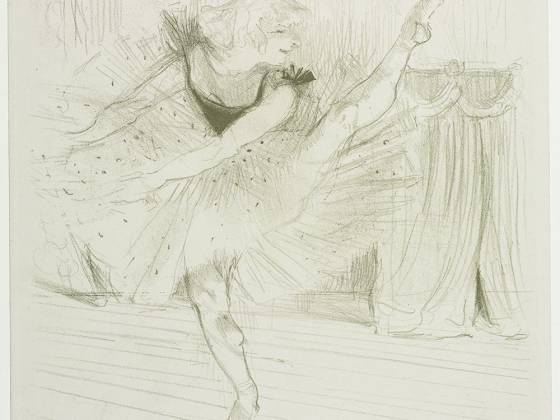 罗特列克舞者人物版画《英国舞者艾达·希斯小姐》