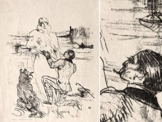 罗特列克版画《告白》