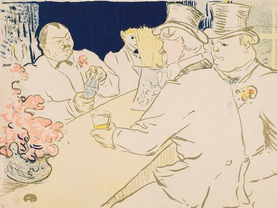 罗特列克版画《皇家街的爱尔兰与美国酒吧》