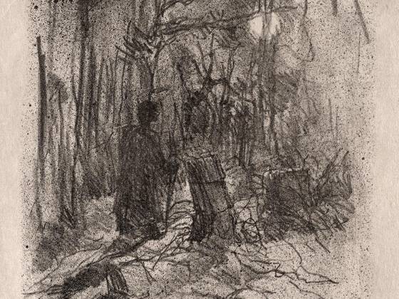 罗特列克版画《加利西亚墓园》