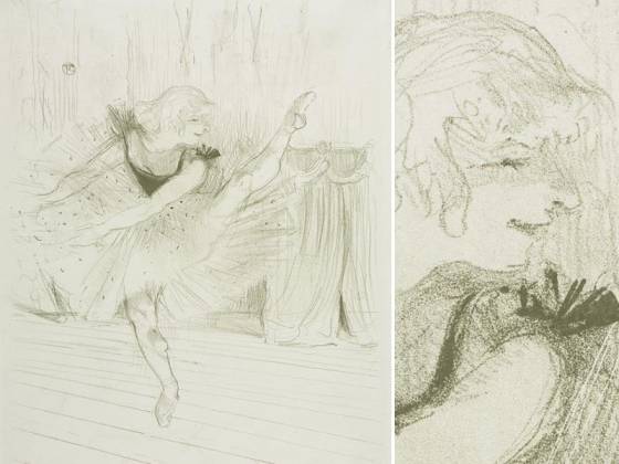 罗特列克舞者人物版画《英国舞者艾达·希斯小姐》