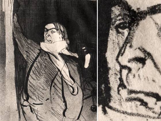 罗特列克版画人物《阿里斯蒂德·布鲁安》