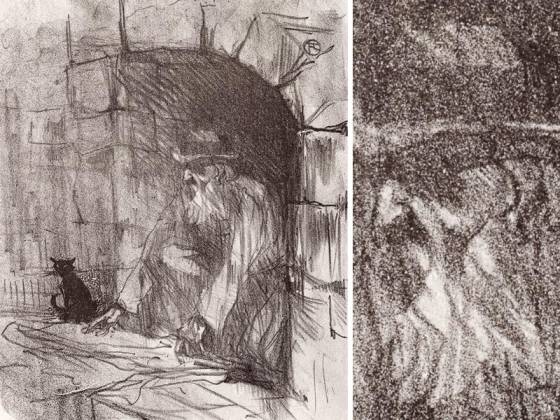 罗特列克石版画《西奈山脚下》