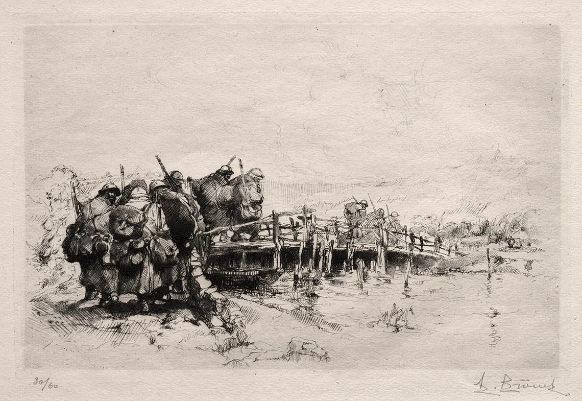 布鲁埃蚀刻版画《小桥》