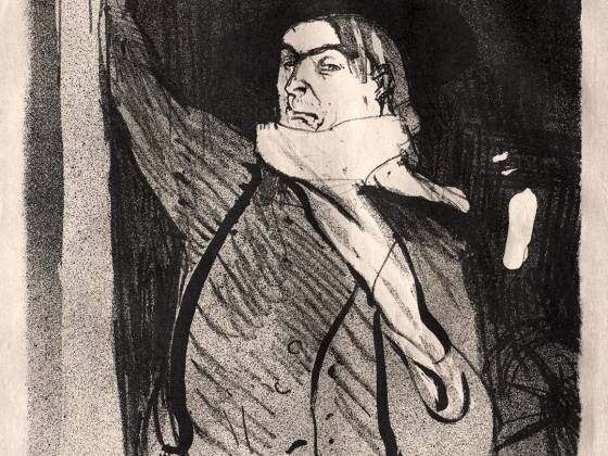 罗特列克版画人物《阿里斯蒂德·布鲁安》