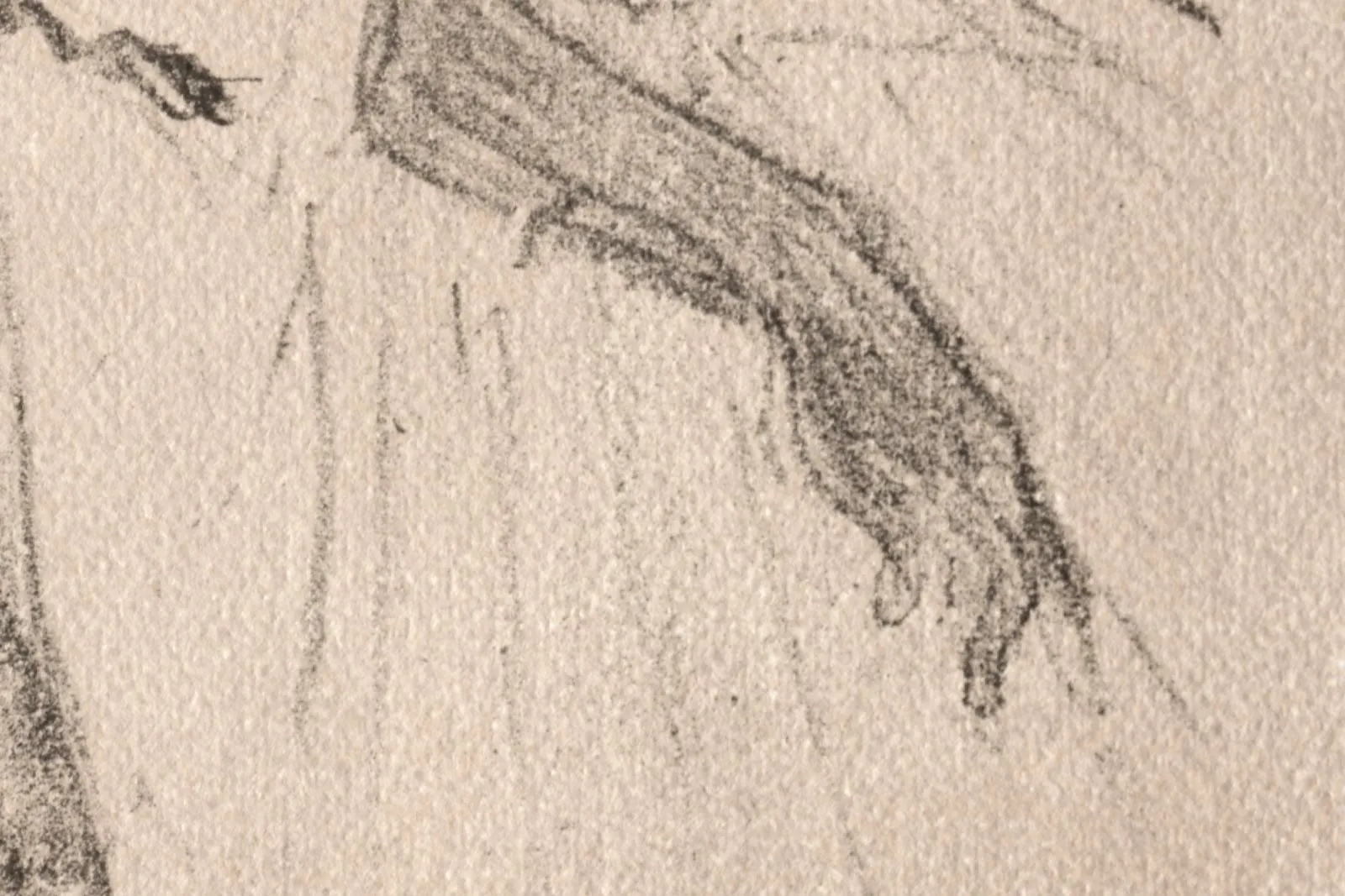 罗特列克石版画《伊薇特·吉尔贝:登台献艺》局部 (2)