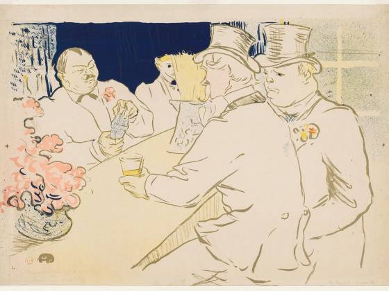 罗特列克版画《皇家街的爱尔兰与美国酒吧》