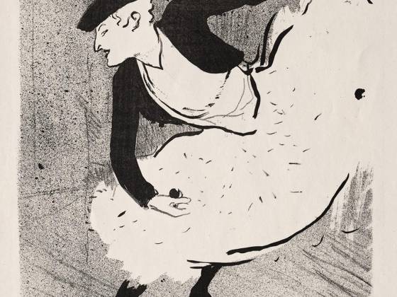 罗特列克版画舞蹈人物《艾德梅·莱斯科》