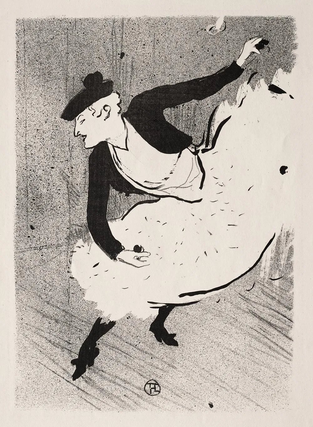 罗特列克版画舞蹈人物《艾德梅·莱斯科》