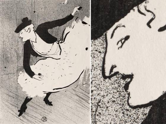 罗特列克版画舞蹈人物《艾德梅·莱斯科》