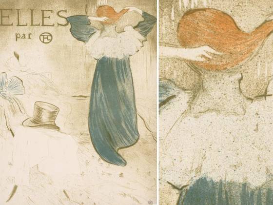 罗特列克彩色石版画《Elles》