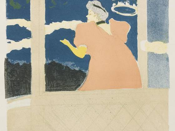 罗特列克彩色石版画《Aux Ambassadeurs》