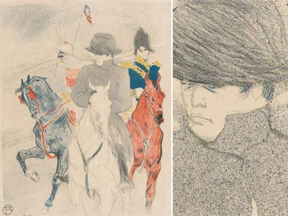 罗特列克彩色石版画《拿破仑》