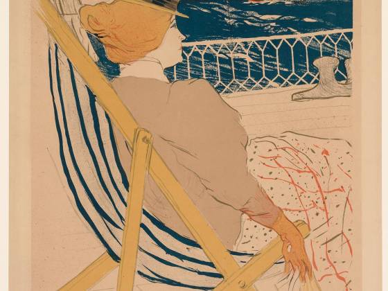 罗特列克版画作品《54号房间的旅客》