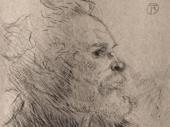 罗特列克版画人物肖像《夏尔·莫兰》