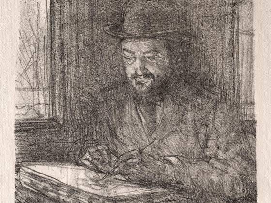 罗特列克版画《优秀的石版画家肖像》